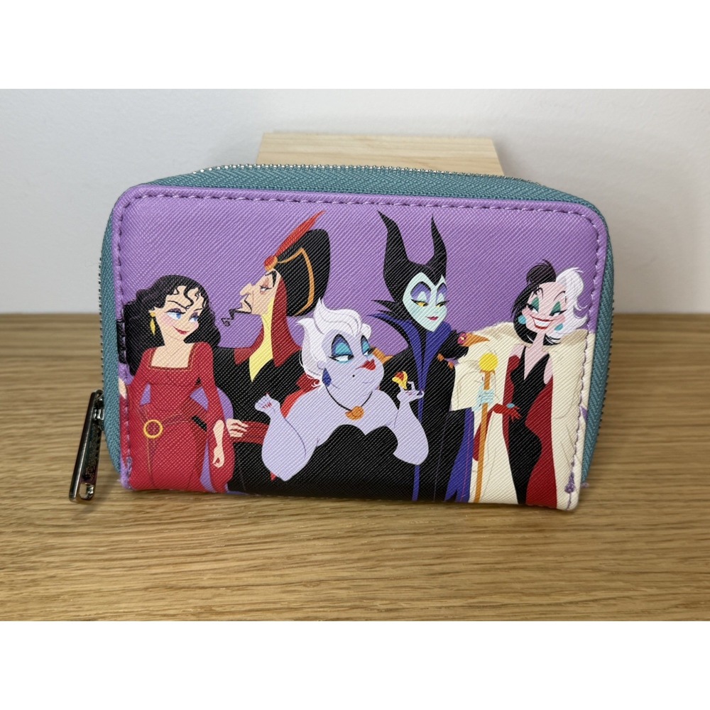 Loungefly DISNEY Villains Color Block Zip Around Wallet Maleficent Ursula Jafar - Picture 2 of 3